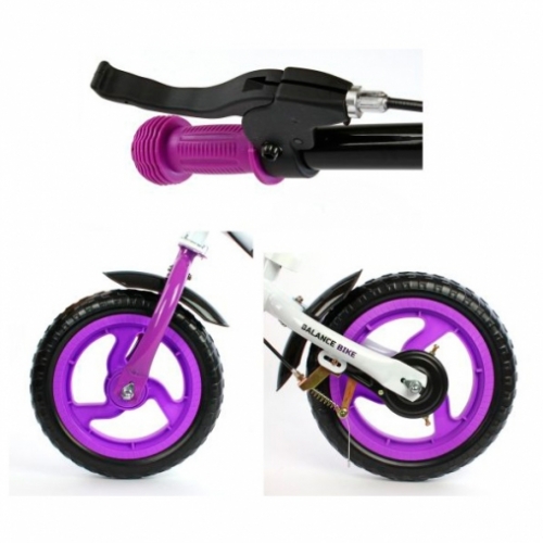 Беговел Moby kids, фиолет., ручн.тормоз