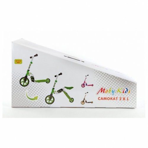 Самокат 2 в 1 Moby kids, розовый