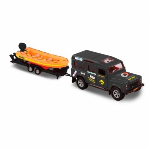 Машина мет. ин. 1:34 Land Rover Рафтинг, откр.двери, 15 см, (29см)