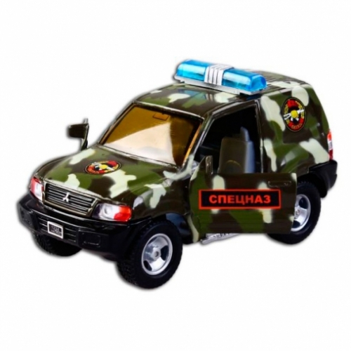 Машина мет. ин. 1:36 Mitsubishi Спецназ, свет, звук, откр.двери, 12 см