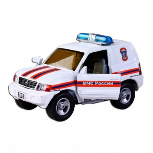 Машина мет. ин. 1:36 Mitsubishi МЧС России, свет, звук, откр.двери, 12 см артикул 87516