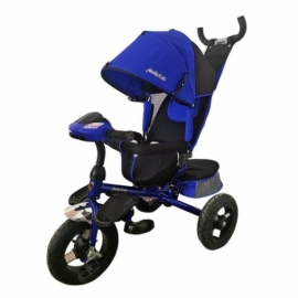 Велосипед 3кол. Comfort-Ultra, светомуз.панель, 12/10" кол., поворот сид., син.