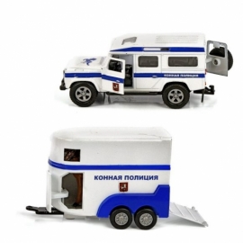 Машина мет. ин. 1:34 Land Rover Конная полиция, откр.двери, 15 см, (26см)