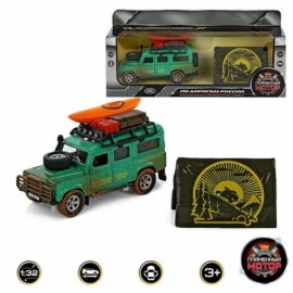 Машина мет. ин. 1:34 Land Rover Трофи, откр.двери, 15 см, (24см)