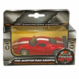 Машина мет. 1:43 Ford GT, откр.двери, цвета в ассорт., 11 см