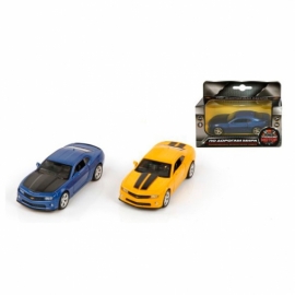 Машина мет. 1:43 Chevrolet Camaro, откр.двери, цвета в ассорт., 11 см