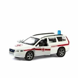 Машина мет. ин. 1:36 Volvo V70 Медслужба, свет, звук, откр.двери, 13 см