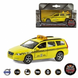 Машина мет. ин. 1:36 Volvo V70 Такси, звук, откр.двери, 13 см
