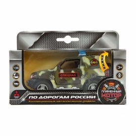 Машина мет. ин. 1:36 Mitsubishi Спецназ, свет, звук, откр.двери, 13 см