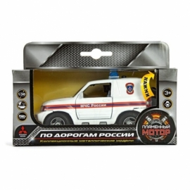 Машина мет. ин. 1:36 Mitsubishi МЧС России, свет, звук, откр.двери, 13 см