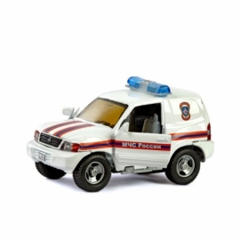 Машина мет. ин. 1:36 Mitsubishi МЧС России, свет, звук, откр.двери, 13 см