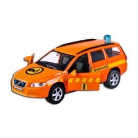 Машина мет. ин. 1:36 Volvo V70 Техпомощь, свет, звук, откр.двери, 13 см