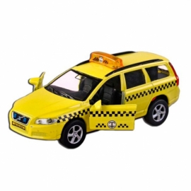 Машина мет. ин. 1:36 Volvo V70 Такси, звук, откр.двери, 13 см артикул 87499