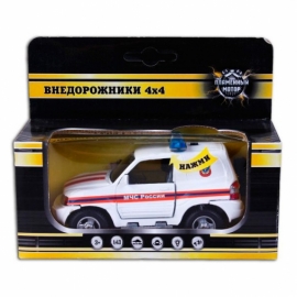 Машина мет. ин. 1:36 Mitsubishi МЧС России, свет, звук, откр.двери, 12 см артикул 87516