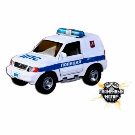 Машина мет. ин. 1:36 Mitsubishi Полиция ДПС, свет, звук, откр.двери, 13 см артикул 87518